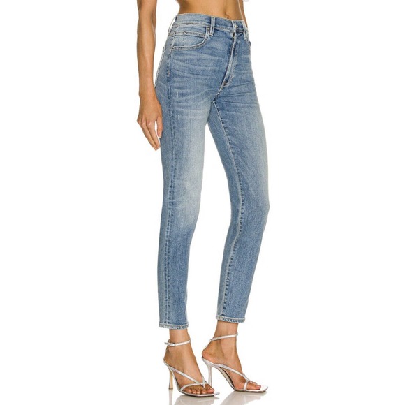 SLVRLAKE Denim Roxy Jeans in Love to Burn Wash High Rise Straight Size 2 new o1 - Picture 3 of 10